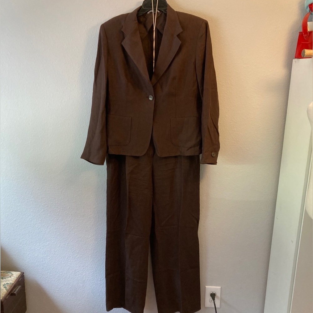 Linen Pantsuit | Vest+ Wide Leg Pants